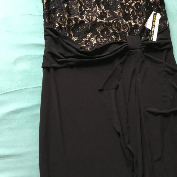 NWT LORI M BLACK Lace Cocktail DRESS SLEEVELESS NWT SIZE L - Picture 7 of 11